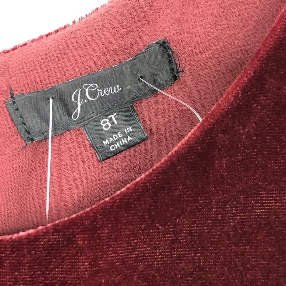 J Crew burgundy velvet top